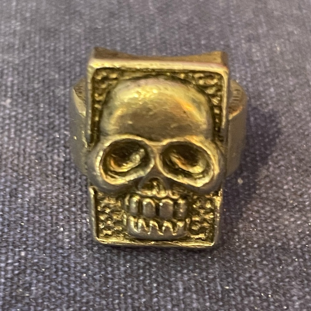 Silver Skull Adjustable Ring